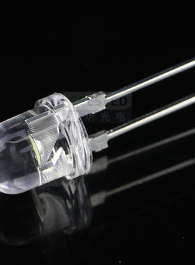 geesled源玥0.5瓦F8草帽散光0.5W8mm圆头聚光超高亮大支架LED灯珠