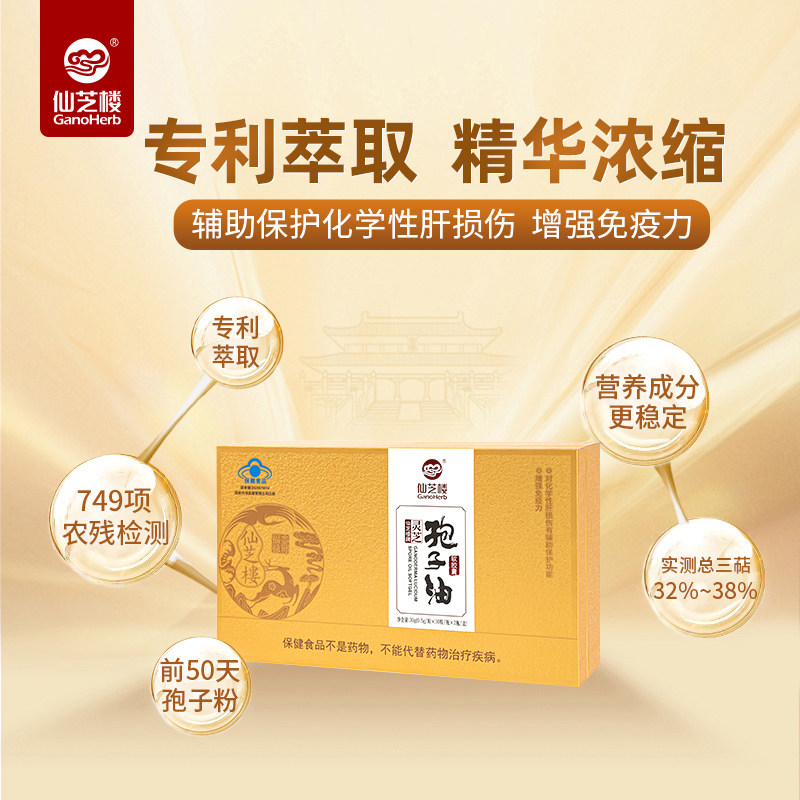 高三萜】仙芝楼灵芝孢子油软胶囊60粒装官方旗舰店非灵芝孢子粉,保健食品/膳食营养补充食品,灵芝/参类/石斛提取物,淘宝优惠券,粉丝福利购,淘宝优惠卷