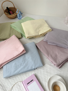 梨梦 单品床单 糖果色40支纯棉单件床单100全棉双人宿舍单人学生