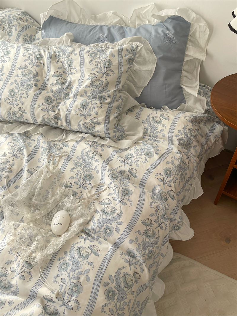 床单床笠四件套纯棉ins