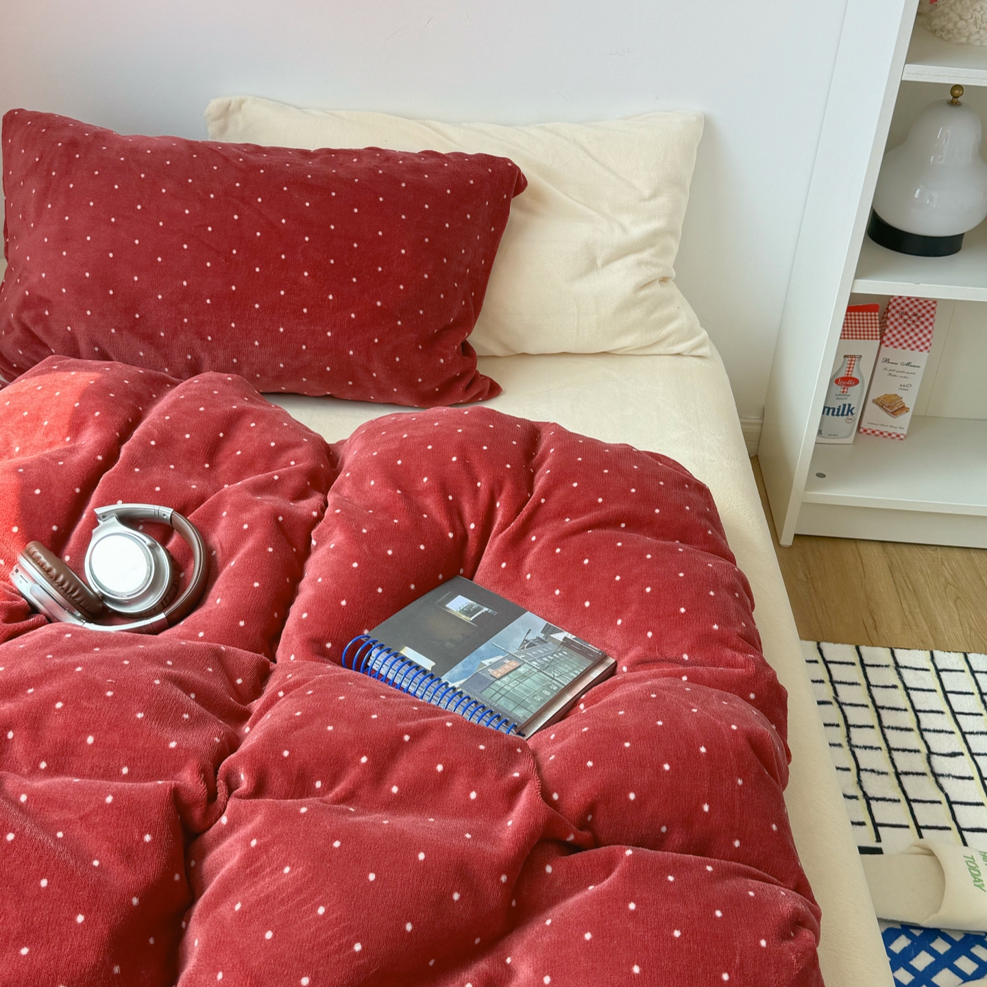 梨梦 丝绒蛋糕 ins保暖加厚牛奶绒四件套床单被套珊瑚绒床上用品