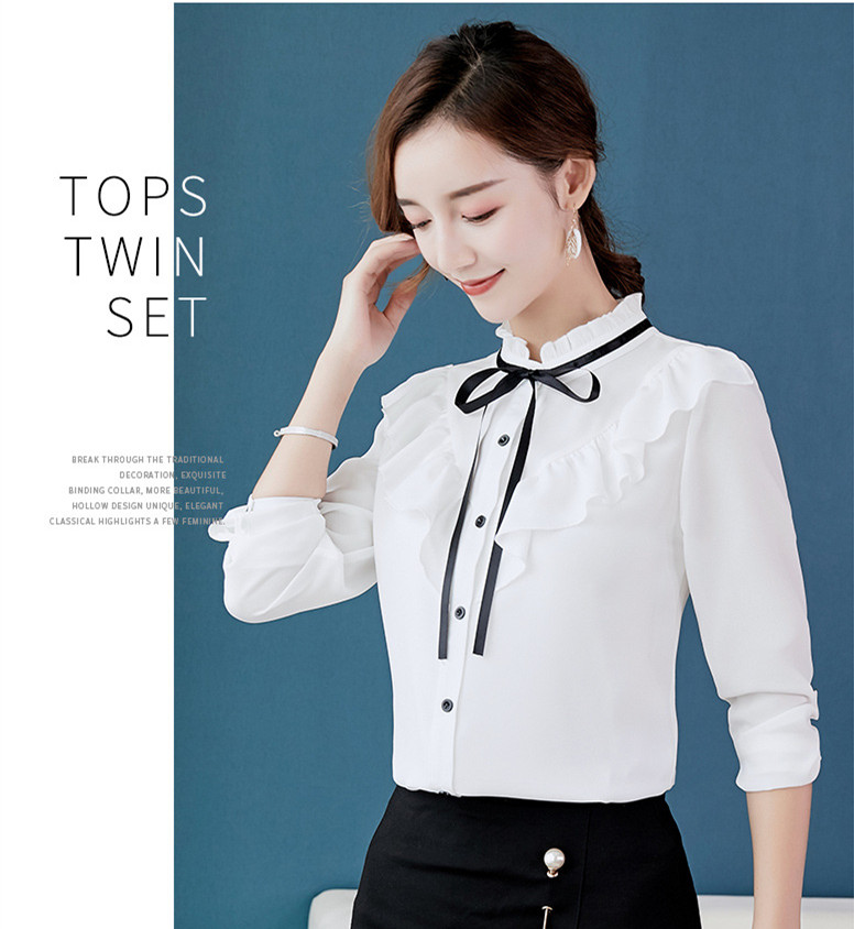 2019 spring and autumn new pattern lady Korean Edition Large Show thin fashion shirt Broken flowers Versatile Self cultivation Chiffon shirt Base coatin the Women's clothing/Boutique , Shirt  category - from Buy2taobao.com to provide professional Taobao agent buy service