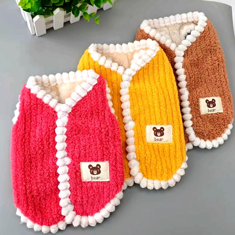 狗狗衣服保暖棉马甲双面绒背心宠物衣服泰迪比熊猫咪服装秋冬装