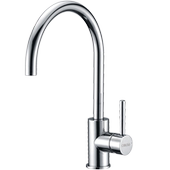 欧宝斯全铜冷热龙头厨房菜盆龙头水槽单把单孔水龙头可旋转9437