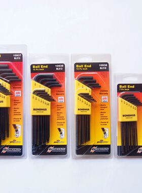 美国BONDHUS波顿10945 10936 10938 10937英制内六角扳手套装进口