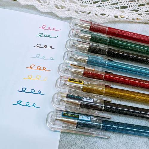 日本派通双色闪光啫喱笔