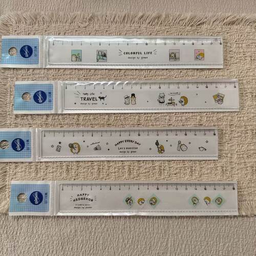巨门gimen是小刺猬呀18cm波浪尺学生可爱学习用品卡通直尺透明尺