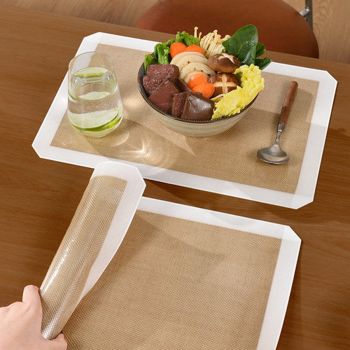 日本硅胶餐垫餐桌防烫垫高级感轻奢防水防油小学生专用午餐隔热垫