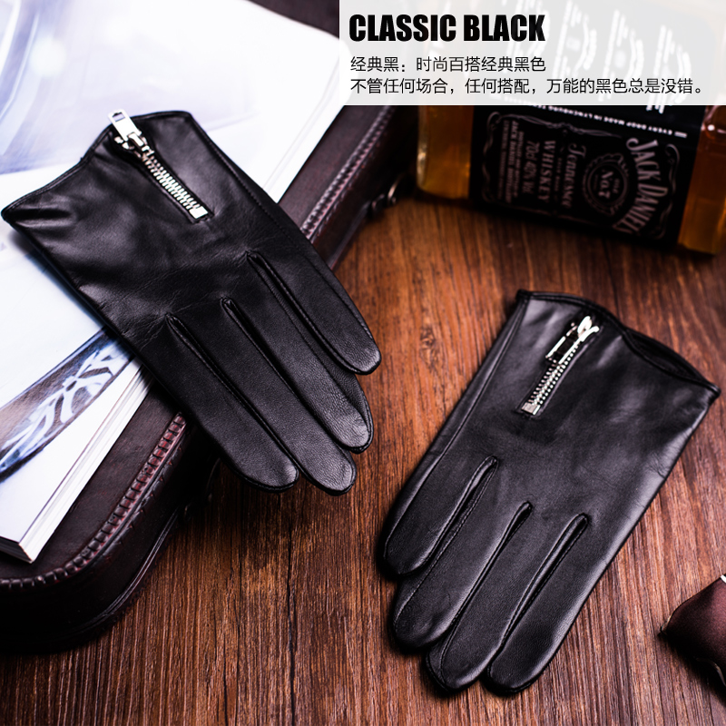 SMALL GOATSKIN GLOVES FOR MEN SHORT FOR DRIVING WINTER VELVET FOR WARM CYCLING MOTORCYCLE TOUCH SCREEN LEATHER GLOVES FOR WOMEN