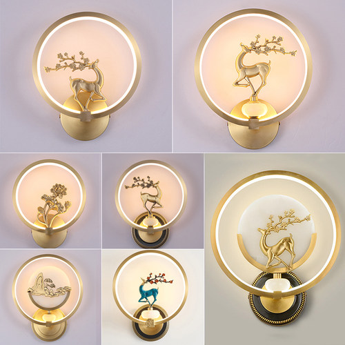 新中式全铜壁灯现代轻奢客厅