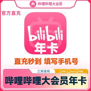 哔哩哔哩大会员年卡12个月一年bilibili超级大会员年卡B站VIP年卡