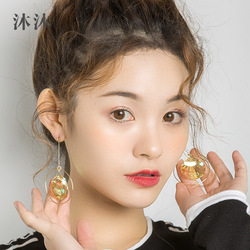 设计师夸张贝壳耳圈吊坠耳环女气质长款2019新款潮大气耳饰z657