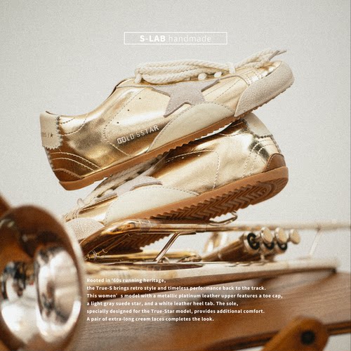 S-Lab HANDMADE |韩版东大门脏脏鞋金属色流行百搭小众设计师女鞋