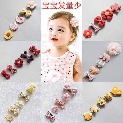 婴幼儿发量少汗毛夹头饰