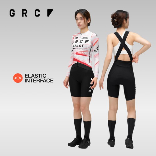GRC夏季新款VALKY车队队版双箭头骑行服公路自行车骑行背带短裤女