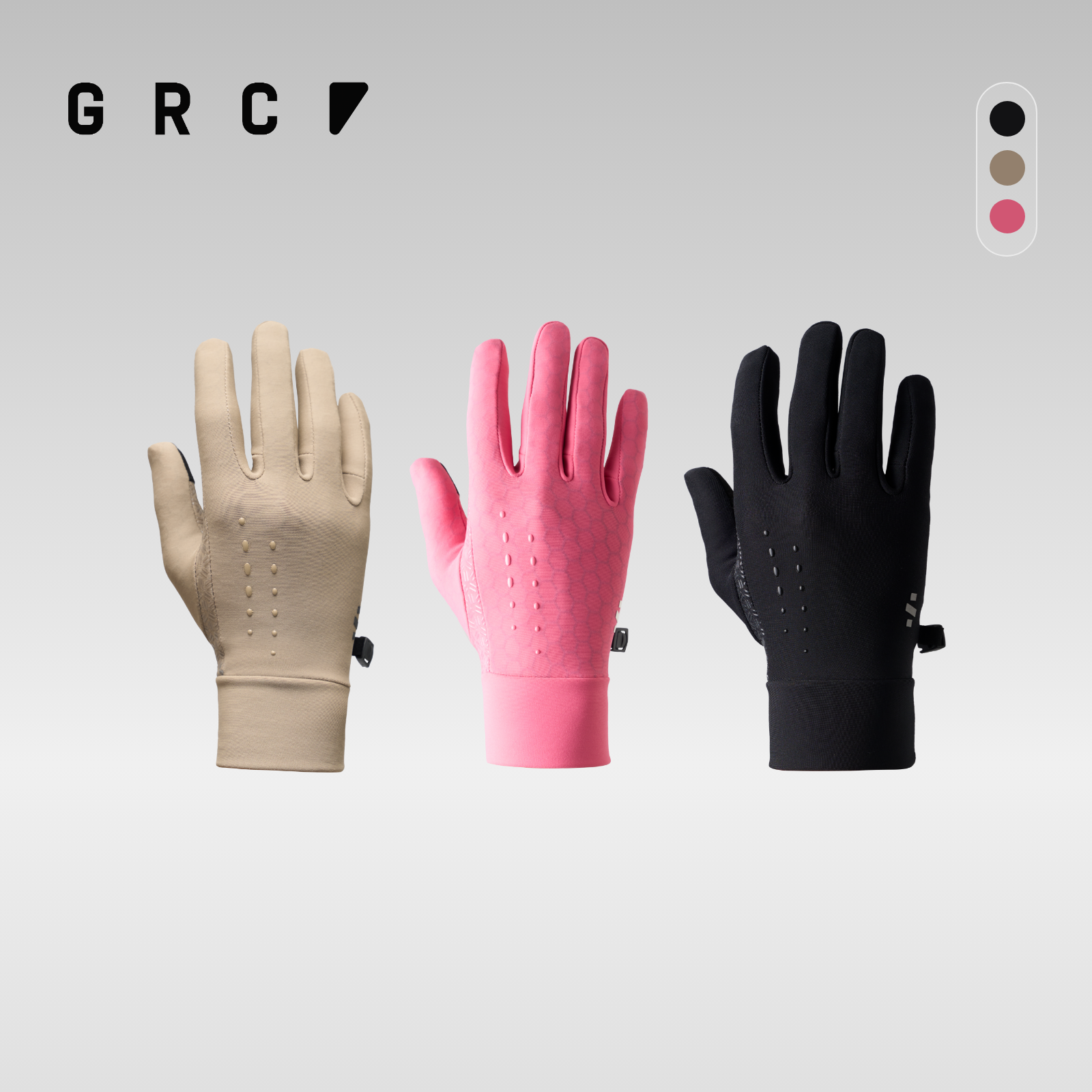 GRC新款TECH秋冬保暖抓绒减震公路车自行车专用反光骑行手套男女