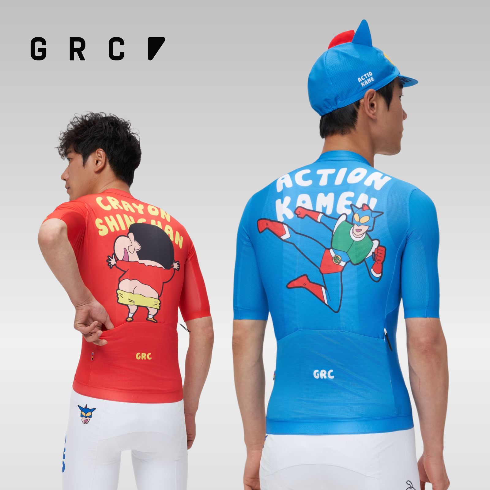 GRC蜡笔小新联名骑行短袖骑行衣上衣自行车公路车骑行服男女夏季