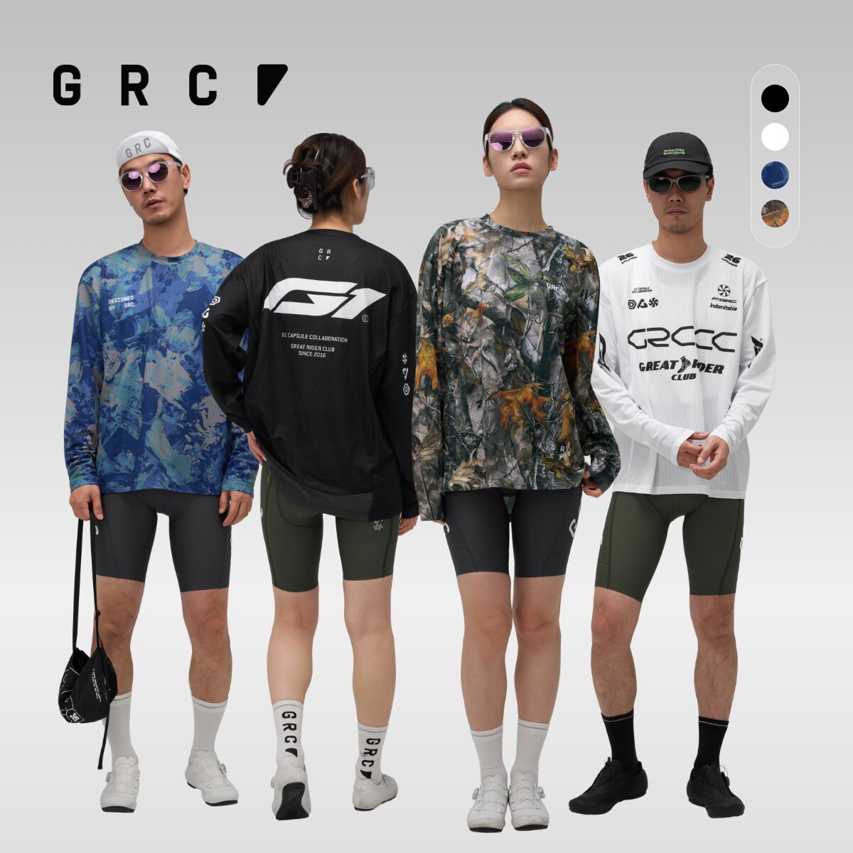 GRC新款crew通勤春秋Utilitee机能长袖T恤休闲运动骑行服上衣男女