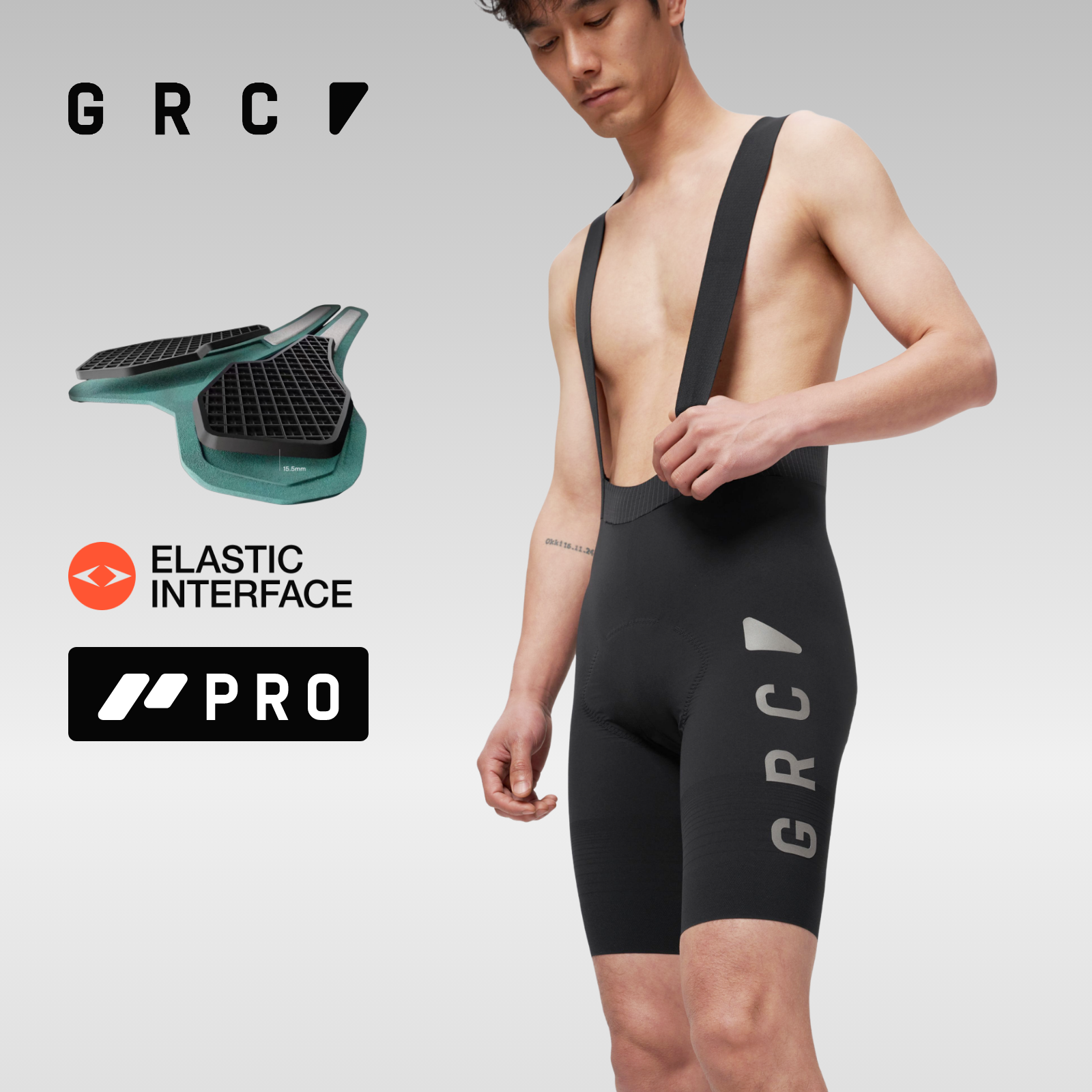 GRC桀骜无尽春夏新款PRO专业骑行服双箭头N3X坐垫骑行背带短裤男