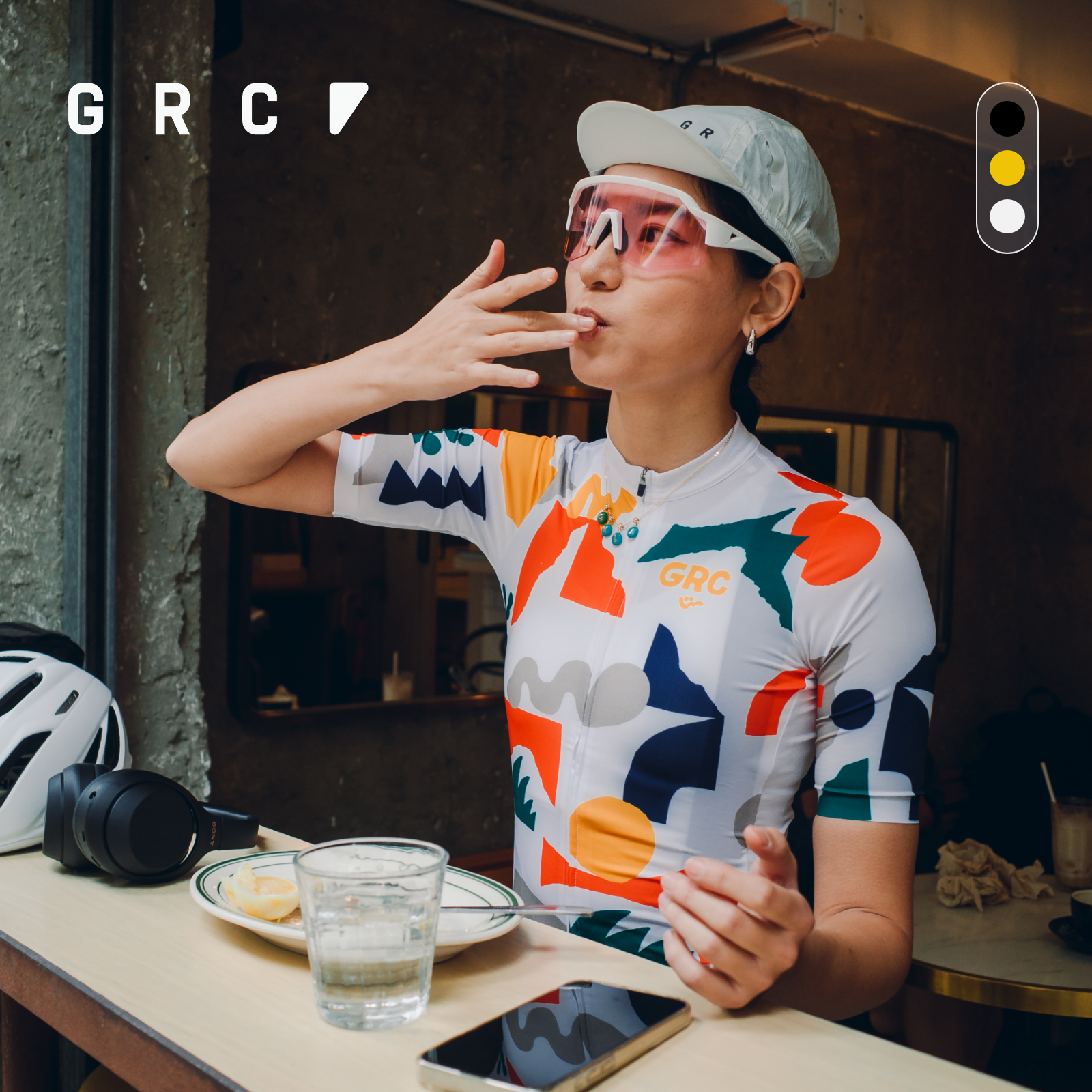 GRC桀骜无尽春夏新款WILL BRYANT联名印花短袖公路自行车骑行服女