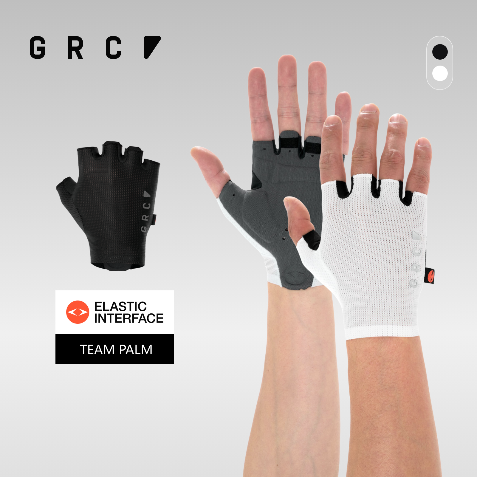 GRC春夏新款双箭头减震专业半指山地车公路车自行车骑行手套男女