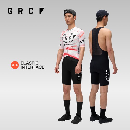 GRC夏季新款VALKY 车队队版双箭头坐垫公路自行车骑行背带短裤男