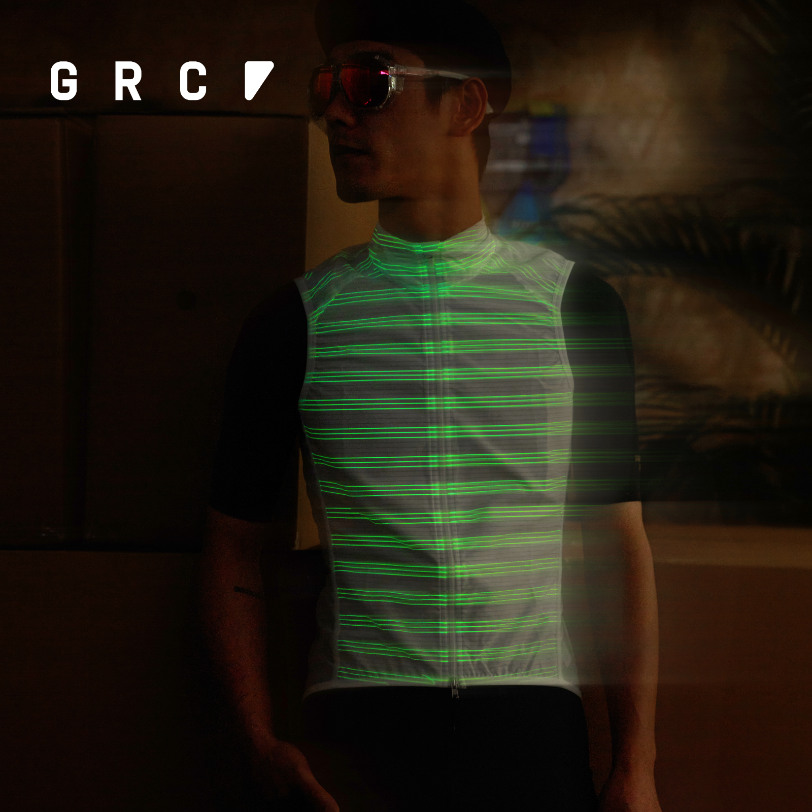 GRC春夏新款LAB系列夜光防风衣公路自行车骑行服上衣外套反光马甲