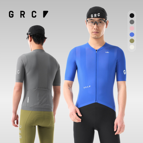 GRC 春夏短袖TECH透气速干反光骑行短袖上衣公路自行车骑行服男