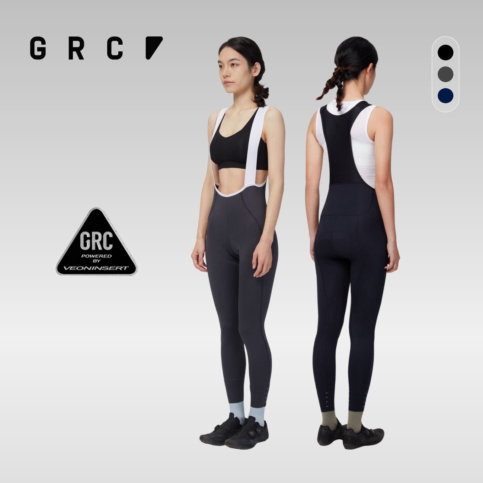 GRC春夏季骑行裤TECH女士款山地公路车自行车骑行服背带骑行长裤