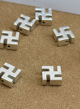 925纯银小配件 卐字形手串配件 10mm大小