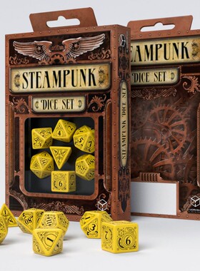 帝企鹅桌游 Q Workshop 蒸汽朋克 跑团 骰子色子 黄色黑字 现货