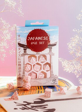 帝企鹅桌游 Q Workshop 日风樱花 跑团 骰子 色子 白色粉字 现货