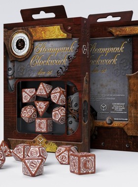 帝企鹅桌游 Q Workshop 蒸汽齿轮 跑团 骰子色子 红色白字 现货