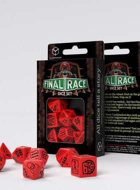 帝企鹅桌游 Q Workshop 决赛 骰子 色子 引擎咆哮 红色黑纹 现货