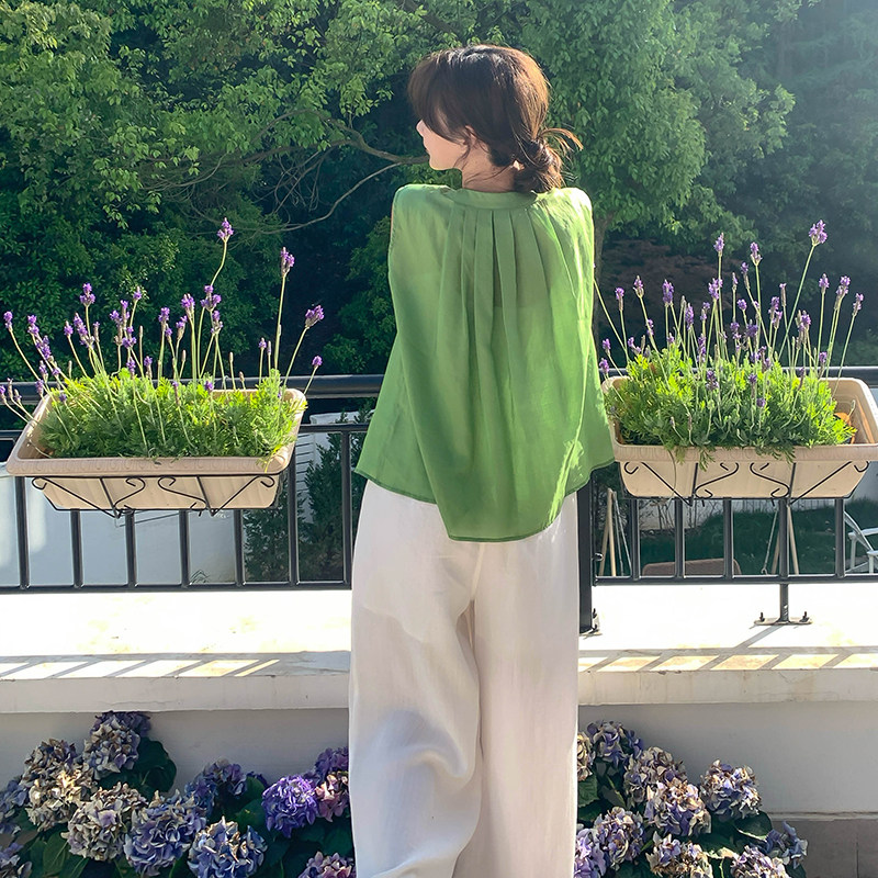 法式挂脖时尚女2025夏季新款设计感度假洋气无袖娃娃衫,女装运动套装,浙宝285（原212）