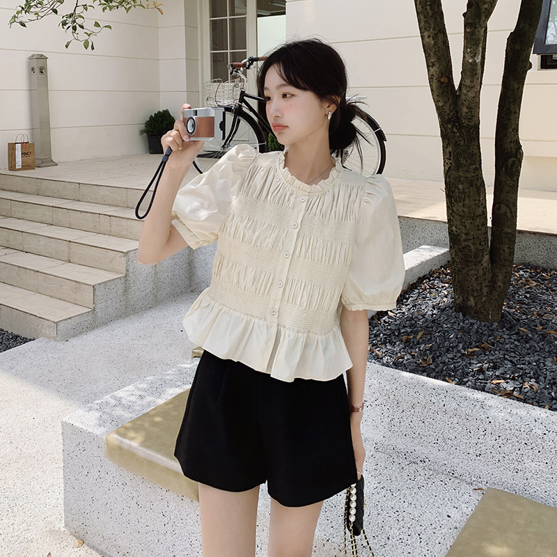 （大货已出）韩系甜美小衫P65K89,女装衬衫,浙宝285（原212）