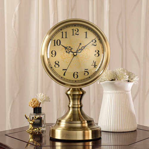 汉时欧式复古金属装饰摆件座钟