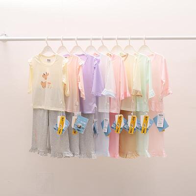 阿米阿奇女童冰川棉夏季家居服