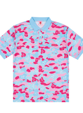 H3LLO FLAG 南海岸South Beach头套幽灵迷彩polo衫 翻领短袖T恤