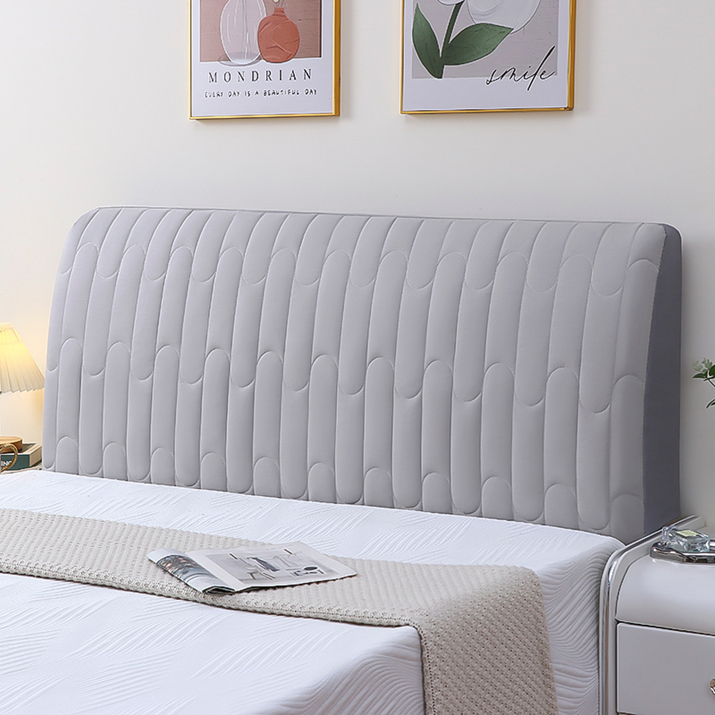 纯棉床头罩套全包2025年新款软包弧形床头靠背罩套加厚床头套罩布