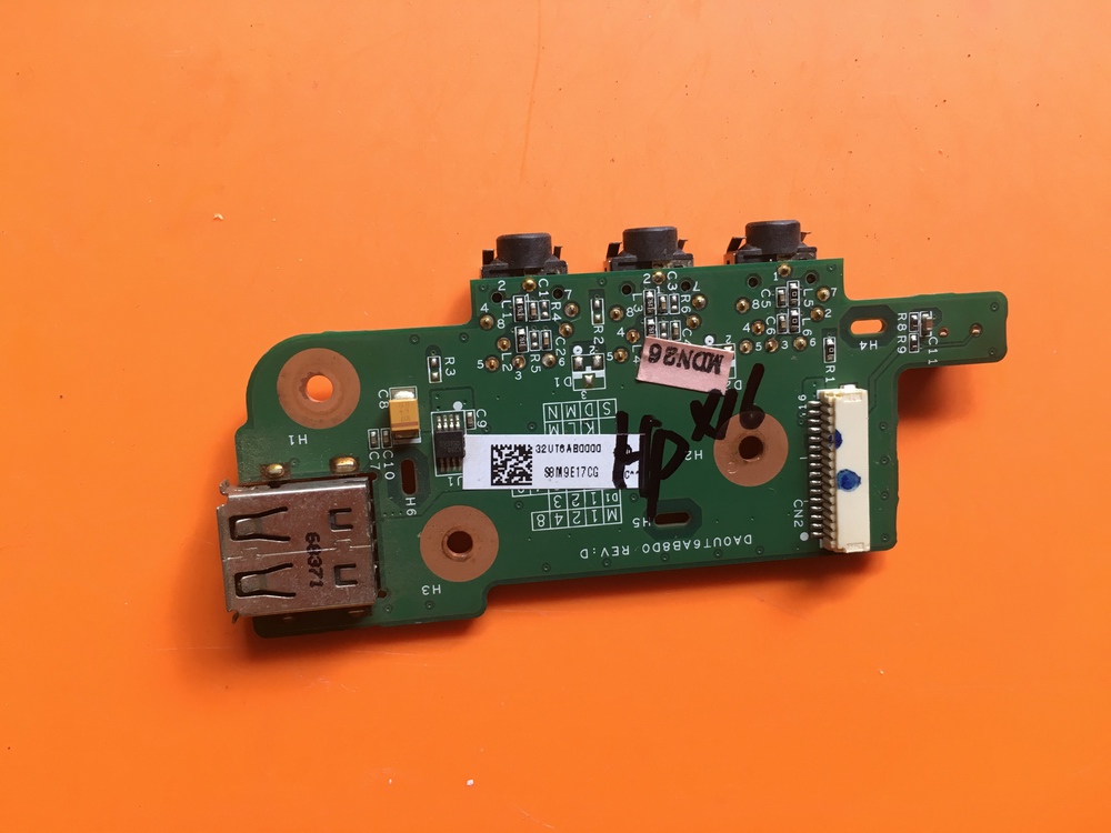 惠普HD X16 笔记本声卡板 耳机插孔 USB接口板