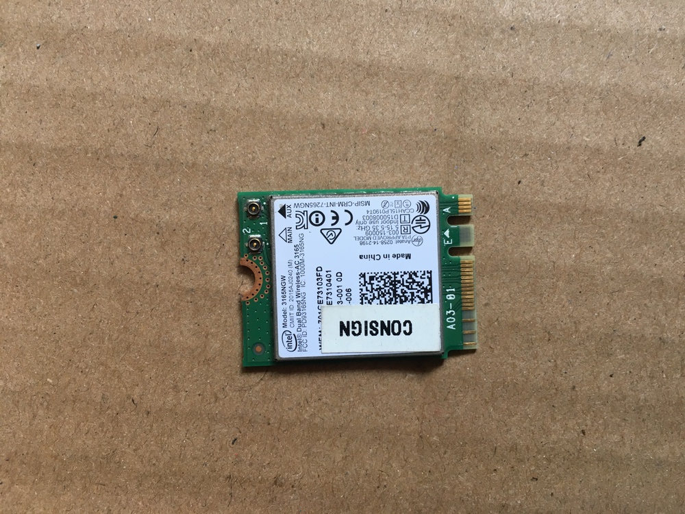 intel AC 3165NGW 433M 双频无线网卡 4.0蓝牙 NGFF M.2 接口