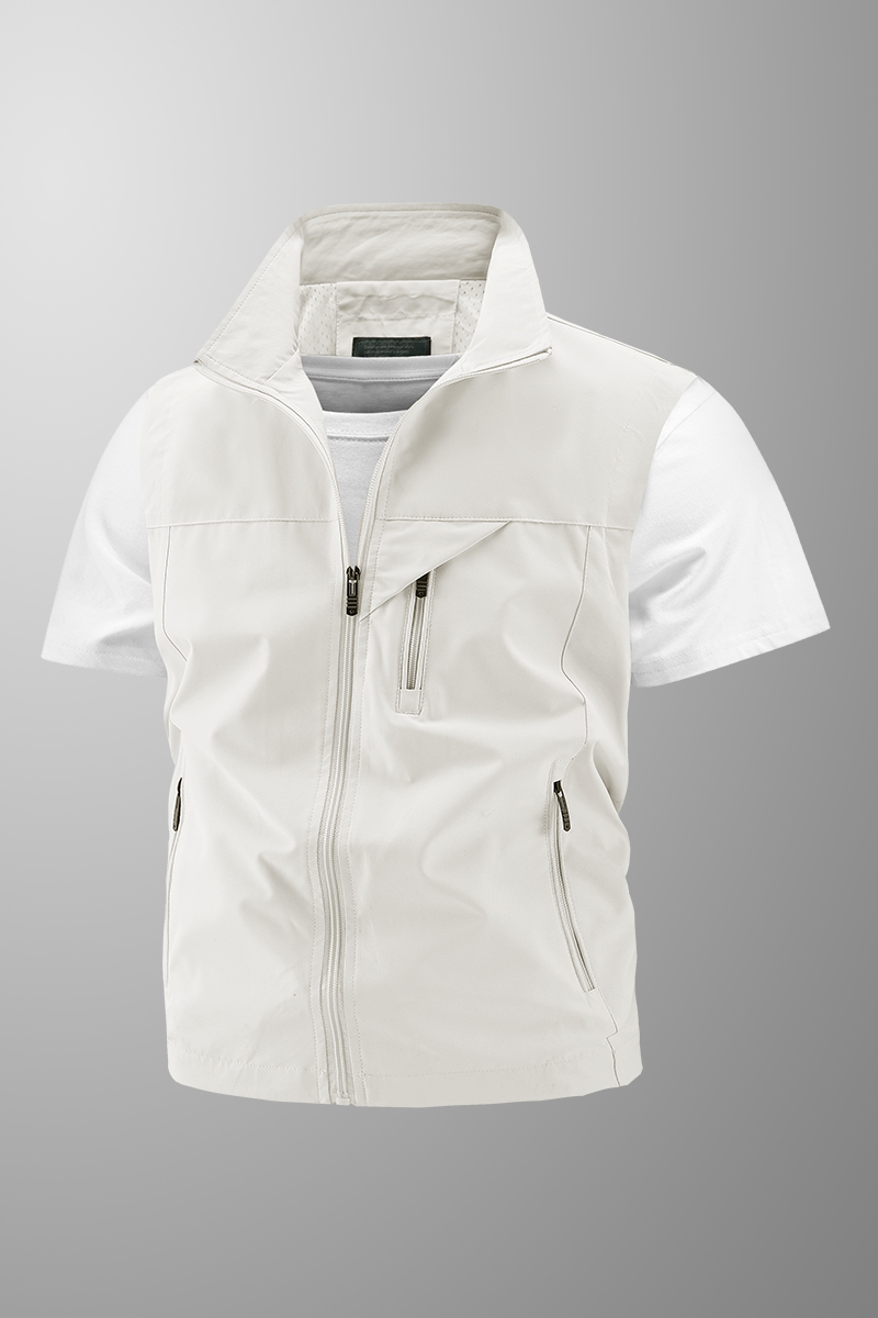 新款马甲男士工装军旅风户外露营外套野外多口袋钓鱼男装坎肩