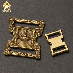 藏饰品孜巴雪狮面装饰经书扣包包挂件民族挂饰文玩配件西藏工艺品