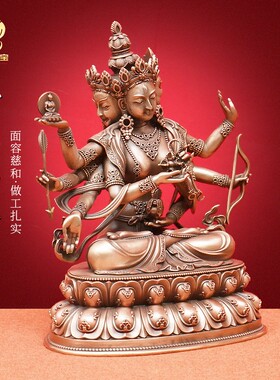 尊胜佛母铜佛像家用坐像