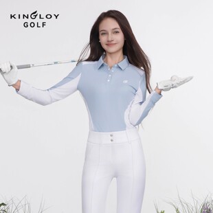 POLO衫 KINGLOY高尔夫女装 休闲女士长袖 夏季 防晒弹力显瘦上衣 新款