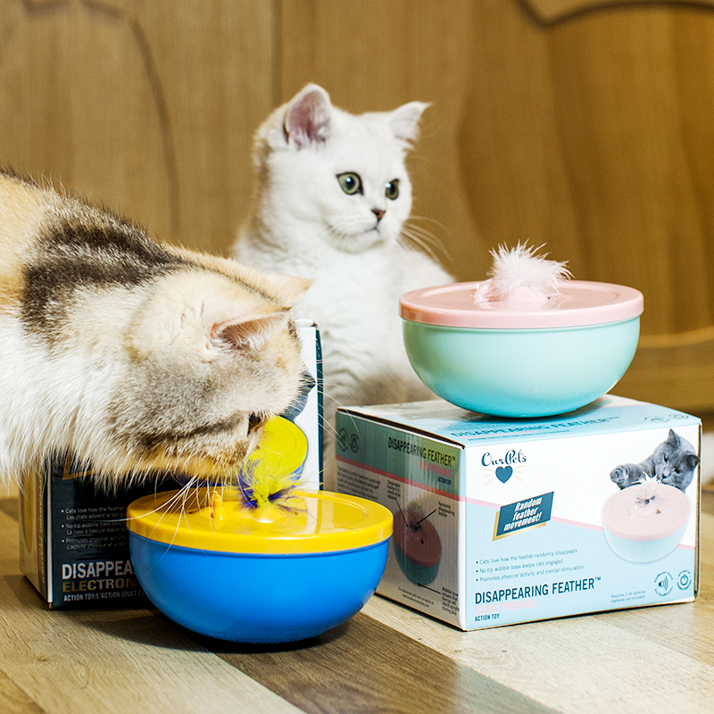 幼猫玩具电动羽毛不倒翁逗猫棒