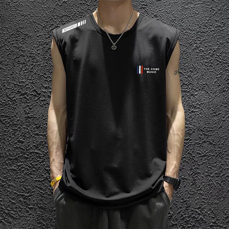 【冰感/凉感】速干男2025夏季男士运动健身跑步速干冰丝无袖t