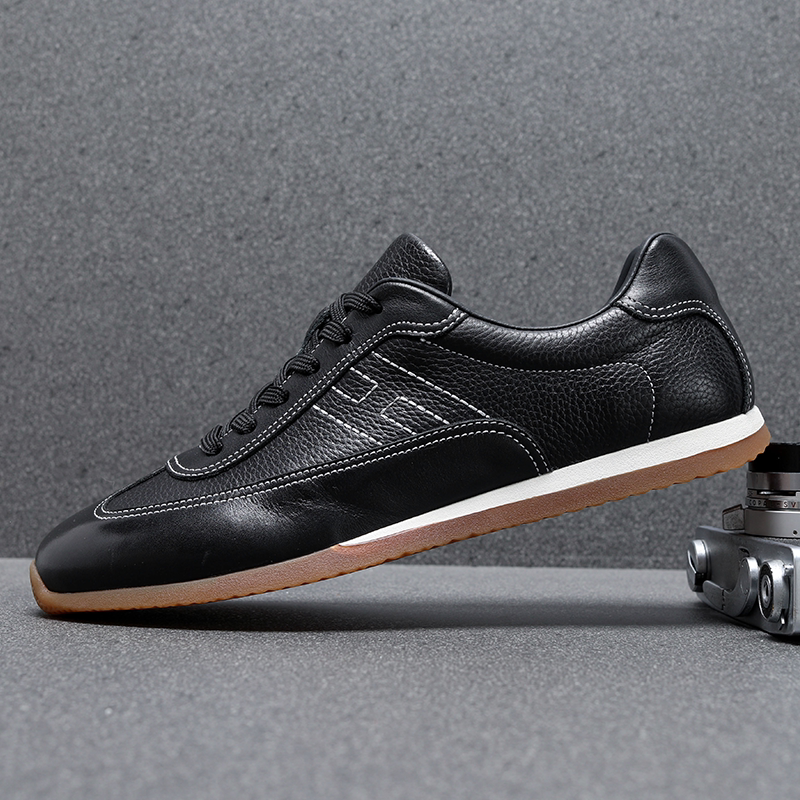 真皮男鞋软底透气德训鞋2026春夏季软牛皮休闲皮鞋平底防滑板鞋男