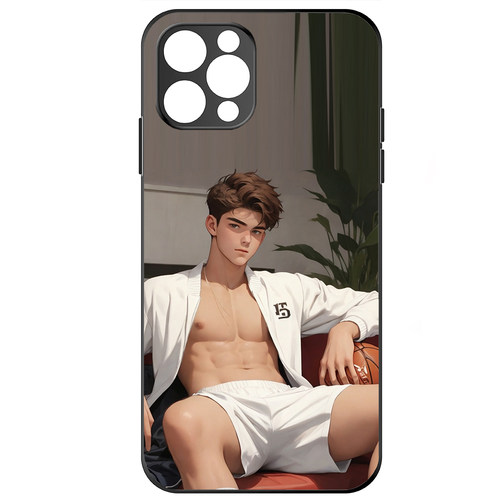 肌肉男手机壳二次元适用15promax苹果8VIVOIQOONEO8红米note12华为MATE60一加11OPPOReno11荣耀200钢化玻璃套